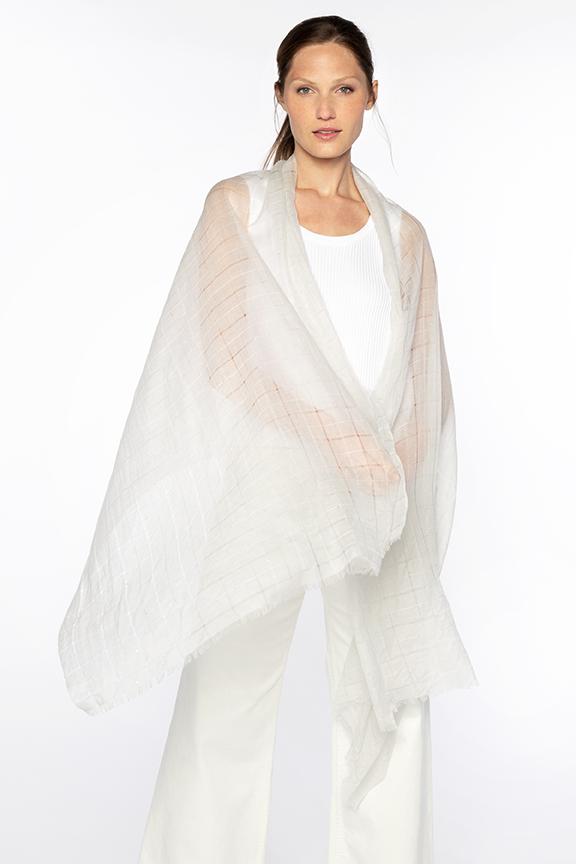 Openwork Sequin Shawl - KINROSS CASHMERE - Banebrook Collections