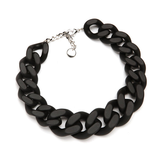 Paris Resin Necklace Matte Black - PONO - Banebrook Collections