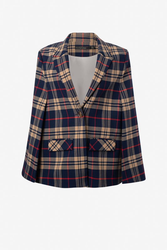 Plaid Cape - IRIS SETLAKWE - Banebrook Collections