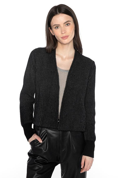 Plaited Rib Cardigan - KINROSS CASHMERE - Banebrook Collections