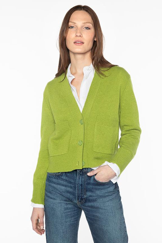 Pocket Vee Cardigan - KINROSS CASHMERE - Banebrook Collections