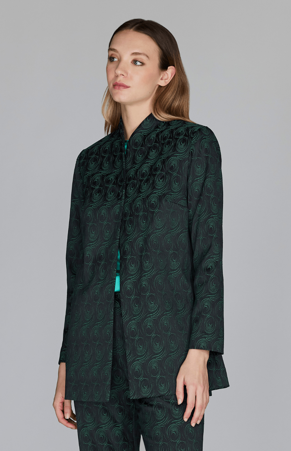 Preorder Swirl Jacquard Duster W/ Belt - Mi Jong Lee - Banebrook Collections