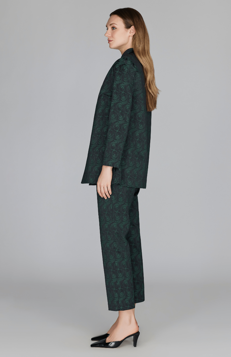 Preorder Swirl Jacquard Duster W/ Belt - Mi Jong Lee - Banebrook Collections