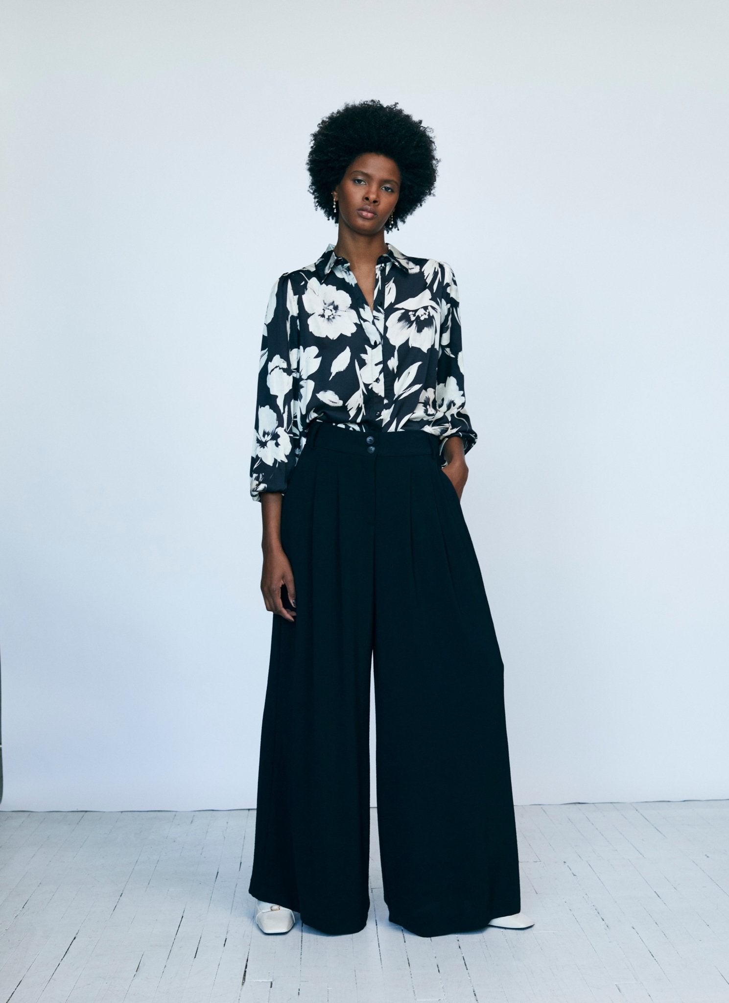 Printed Button Down Blouse - IRIS SETLAKWE - Banebrook Collections