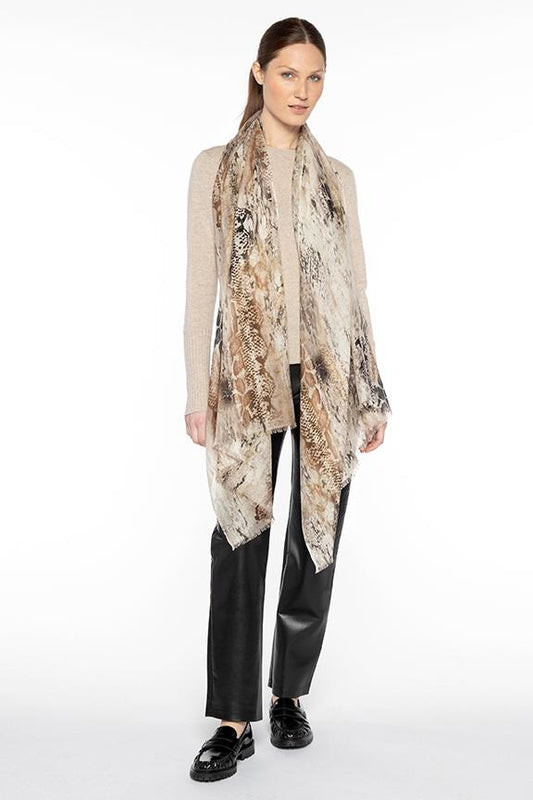 Python Print Scarf - KINROSS CASHMERE - Banebrook Collections