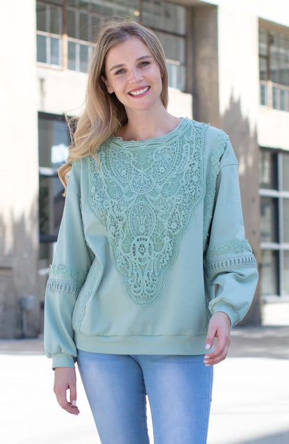 Rabiah Pointe Knit With Lace - JOH APPAREL - Banebrook Collections