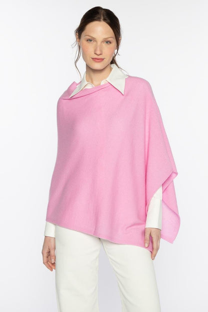 Rib Detail Poncho - KINROSS CASHMERE - Banebrook Collections