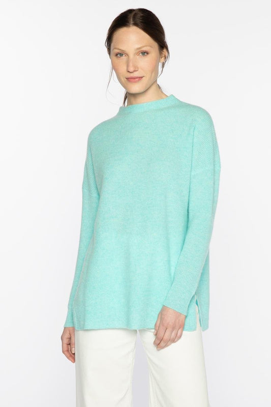 Rib Funnel Tunic - KINROSS CASHMERE - Banebrook Collections