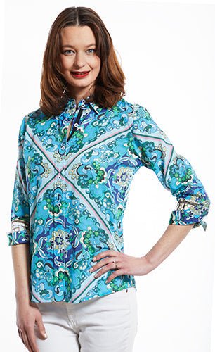 Rome Shirt 3/4 Sleeves 70'S Print Shirt - DIZZY LIZZIE - Banebrook Collections