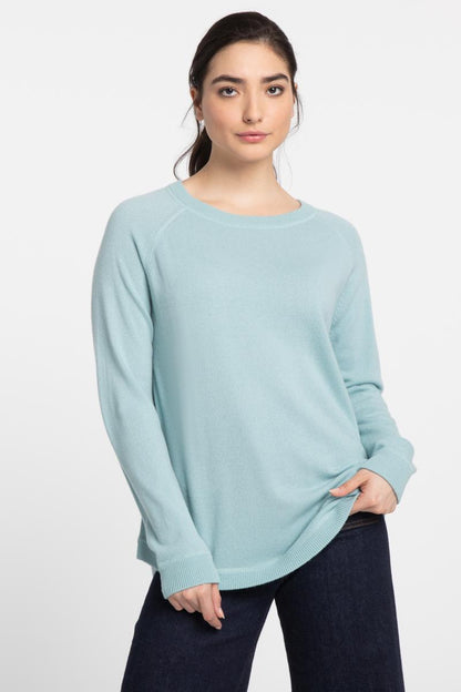 Round Hem Sweatshirt - KINROSS CASHMERE - Banebrook Collections