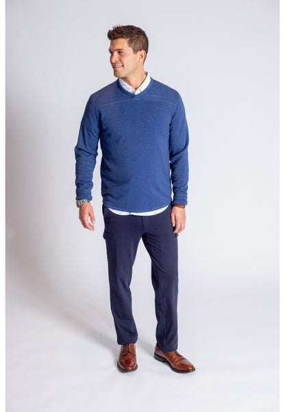 Rugvee Pullover V - Neck Sweatshirt - Tokyo Blue - BUKI - Banebrook Collections