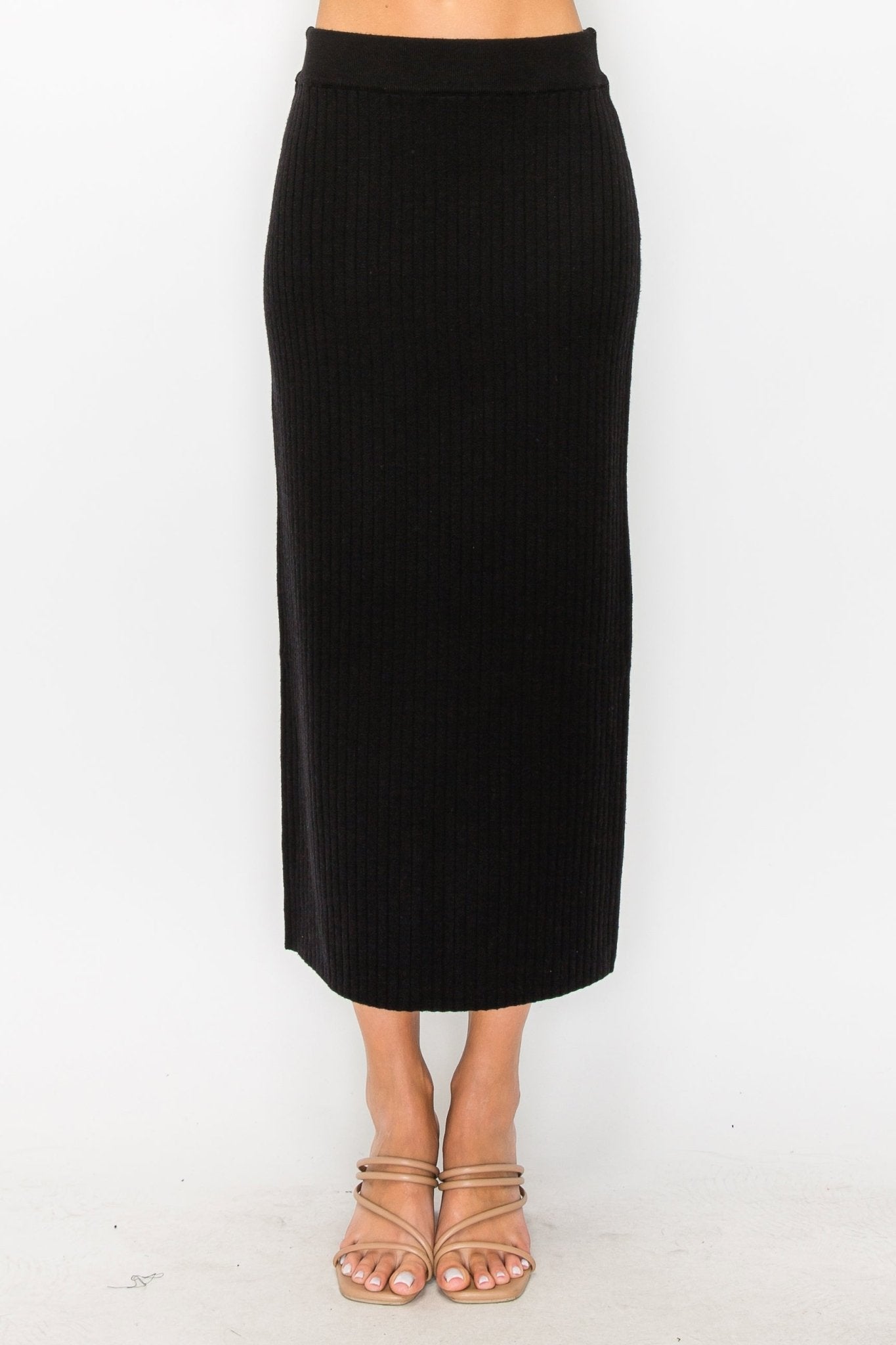 Salma Knitted Ribbed Skirt - JOH APPAREL - Banebrook Collections