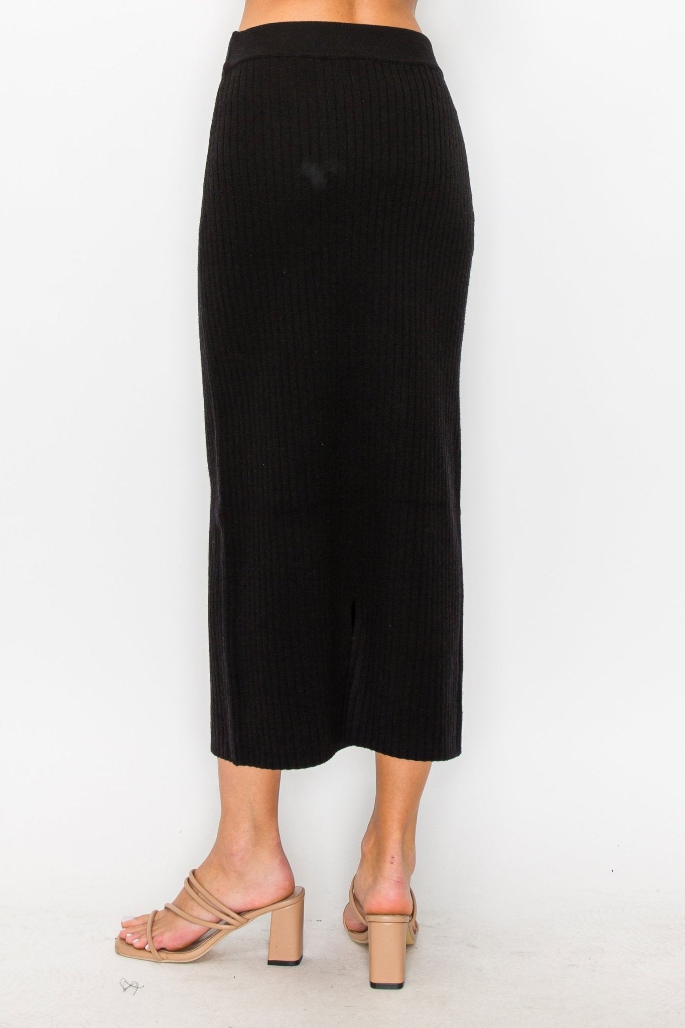 Salma Knitted Ribbed Skirt - JOH APPAREL - Banebrook Collections