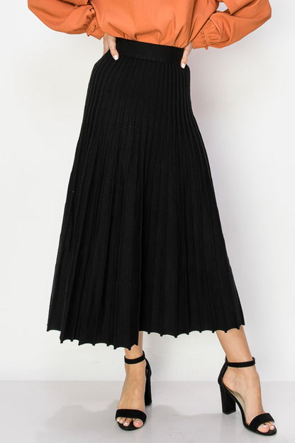 Sanaa Knitted Ribbed Skirt - JOH APPAREL - Banebrook Collections