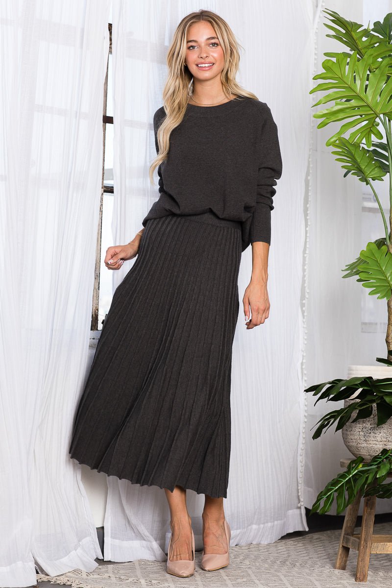 Sanaa Knitted Ribbed Skirt - JOH APPAREL - Banebrook Collections