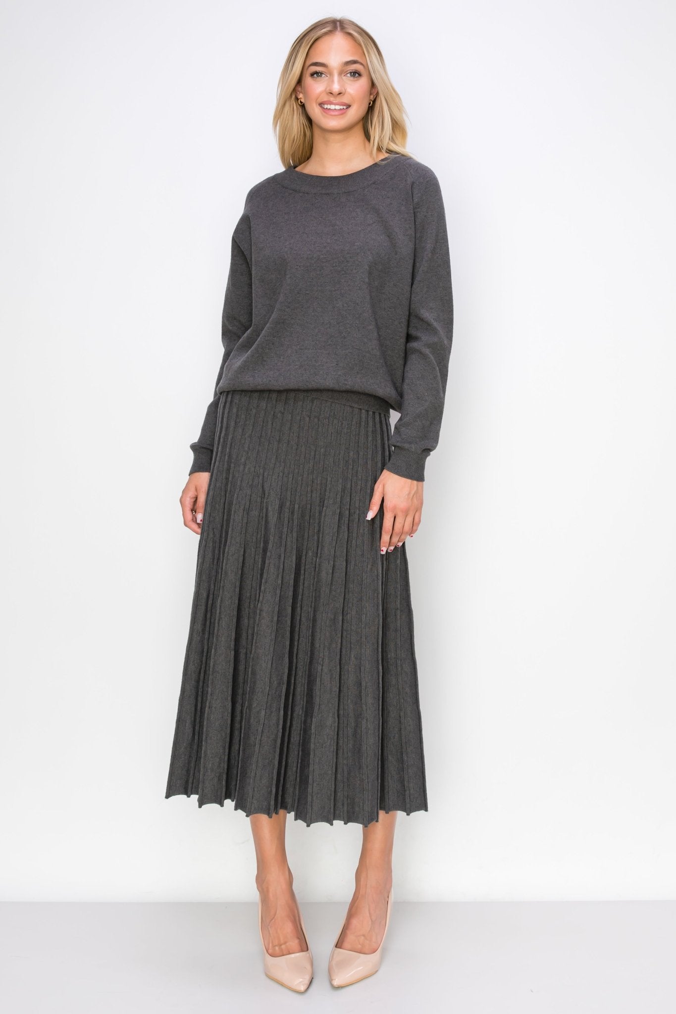 Sanaa Knitted Ribbed Skirt - JOH APPAREL - Banebrook Collections