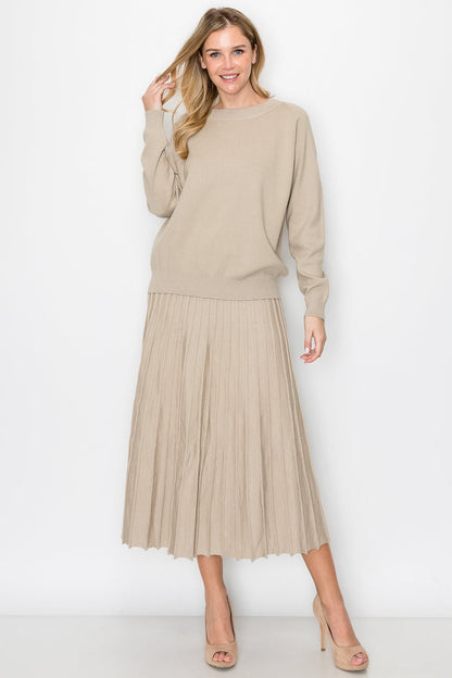 Sanaa Knitted Ribbed Skirt - JOH APPAREL - Banebrook Collections