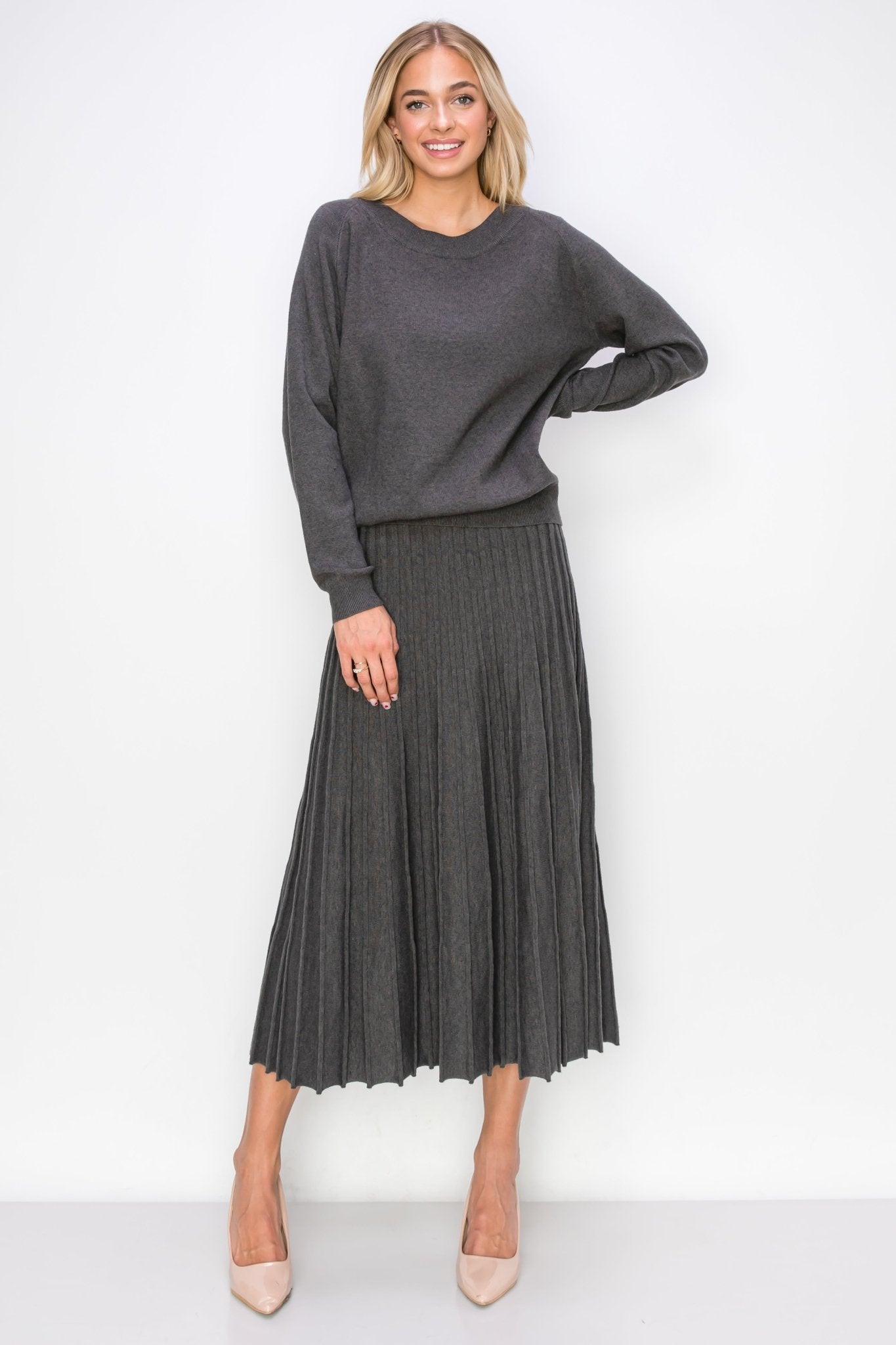 Sanaa Knitted Ribbed Skirt - JOH APPAREL - Banebrook Collections