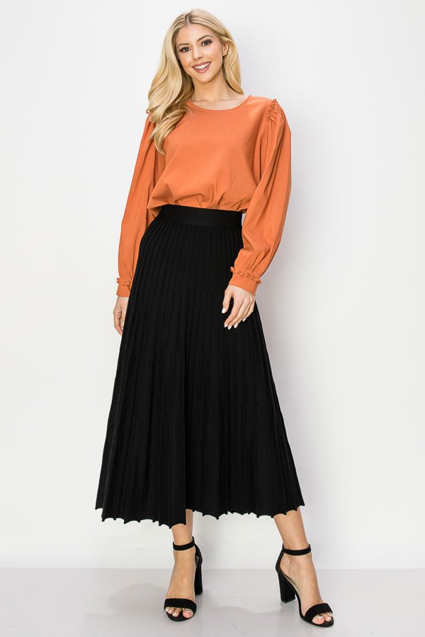 Sanaa Knitted Ribbed Skirt - JOH APPAREL - Banebrook Collections