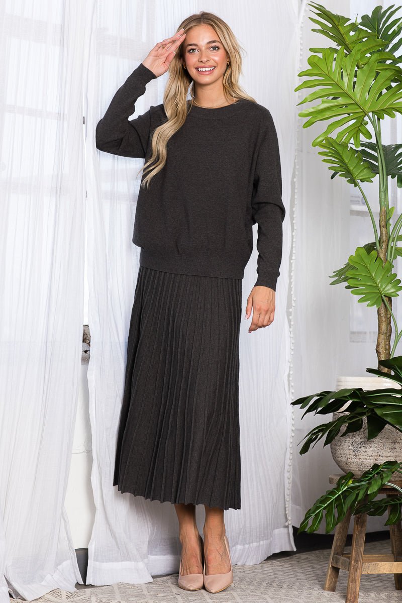 Sanaa Knitted Ribbed Skirt - JOH APPAREL - Banebrook Collections