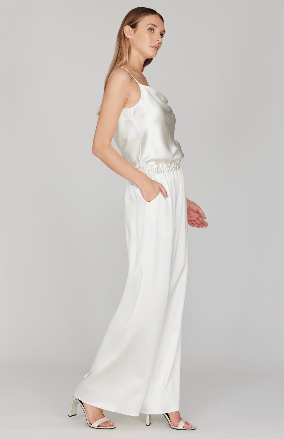 Satin Drape Front Camisole - Mi Jong Lee - Banebrook Collections