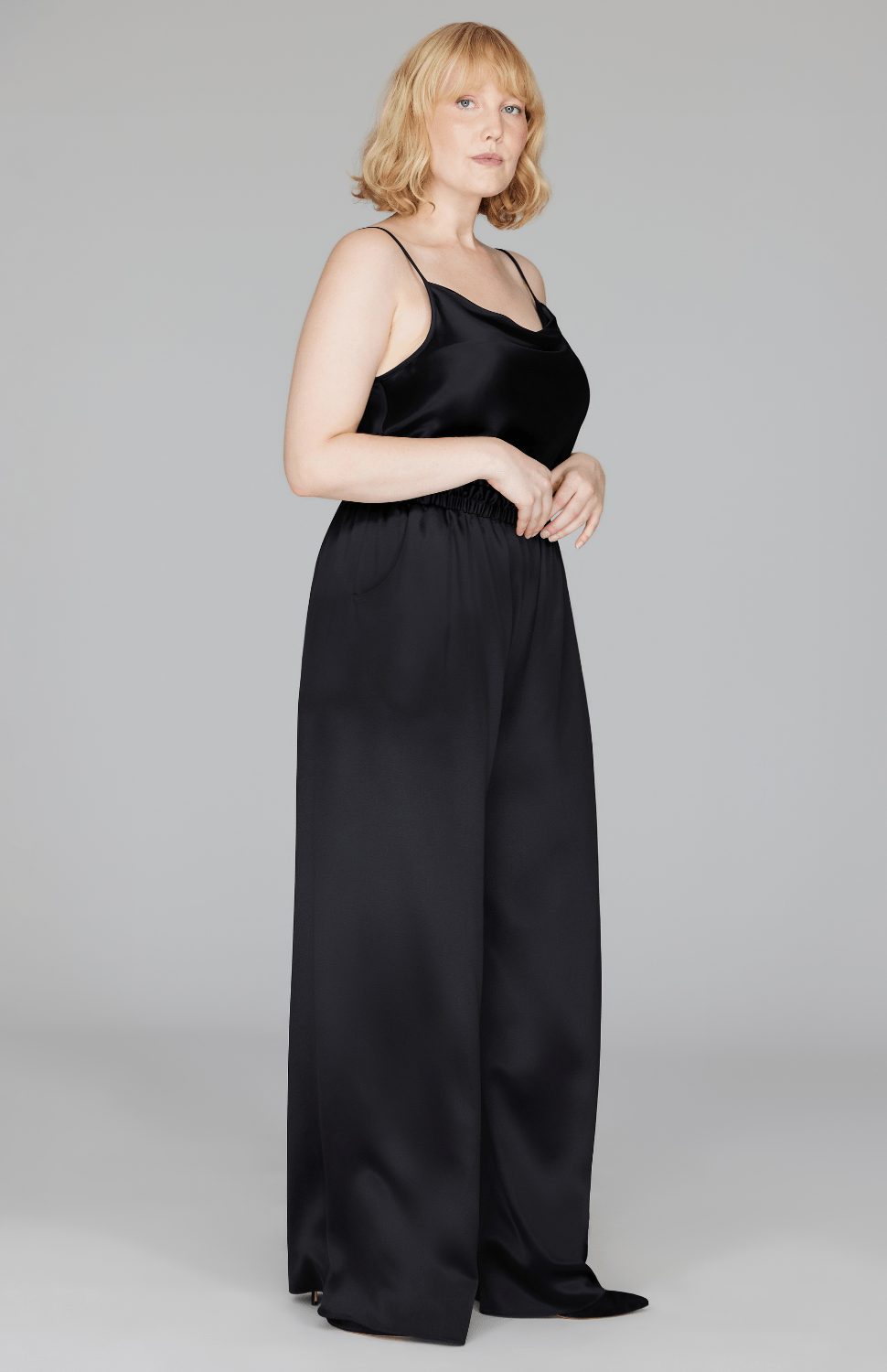 Satin Drape Front Camisole - Mi Jong Lee - Banebrook Collections