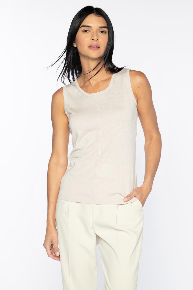 Seamed Tank - KINROSS CASHMERE - Banebrook Collections