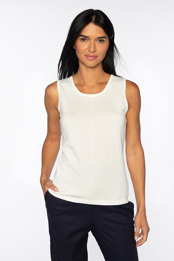 Seamed Tank - KINROSS CASHMERE - Banebrook Collections