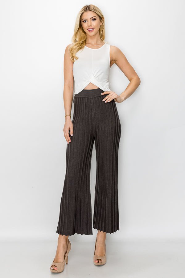 Selie Knitted Ribbed Pant - JOH APPAREL - Banebrook Collections