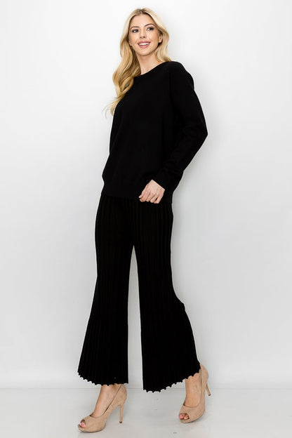 Selie Knitted Ribbed Pant - JOH APPAREL - Banebrook Collections