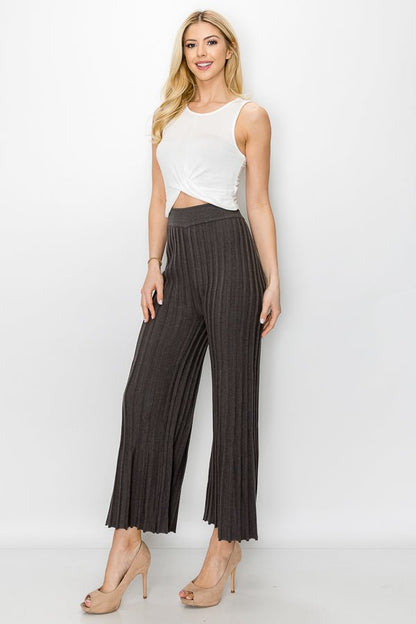 Selie Knitted Ribbed Pant - JOH APPAREL - Banebrook Collections