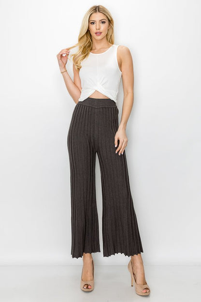 Selie Knitted Ribbed Pant - JOH APPAREL - Banebrook Collections