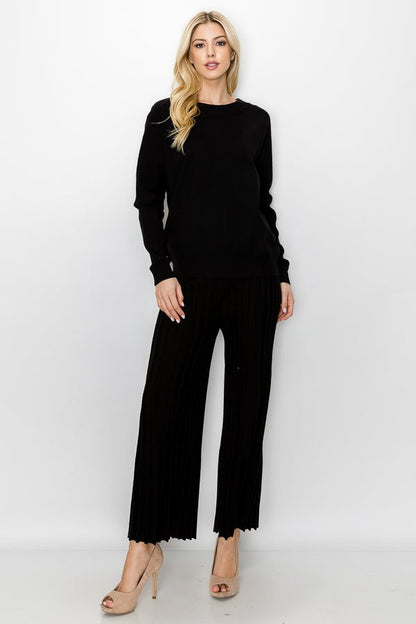 Selie Knitted Ribbed Pant - JOH APPAREL - Banebrook Collections