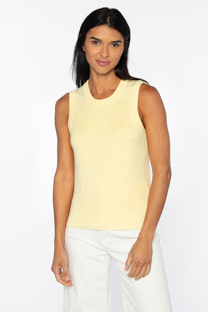 Sleeveless Crew - KINROSS CASHMERE - Banebrook Collections