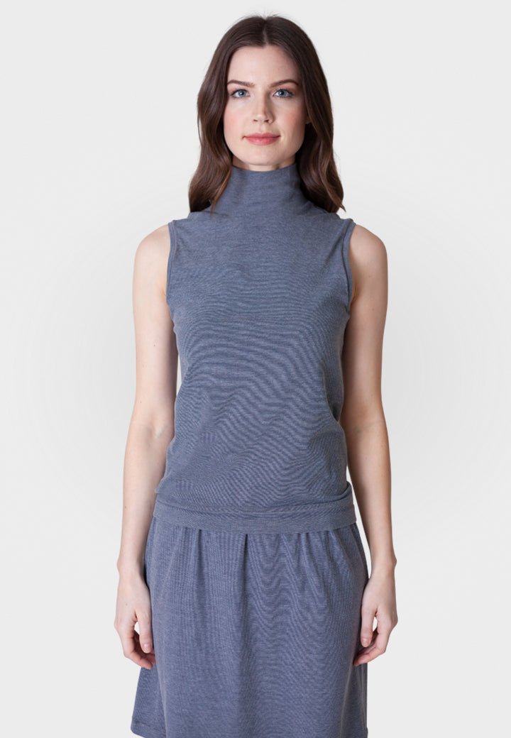 Sleeveless Turtleneck Shirt - BUKI - Banebrook Collections