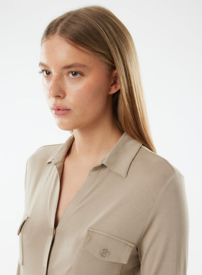 Soft Touch Long Sleeve Pocket Shirt - MAJESTIC FILATURES - Banebrook Collections