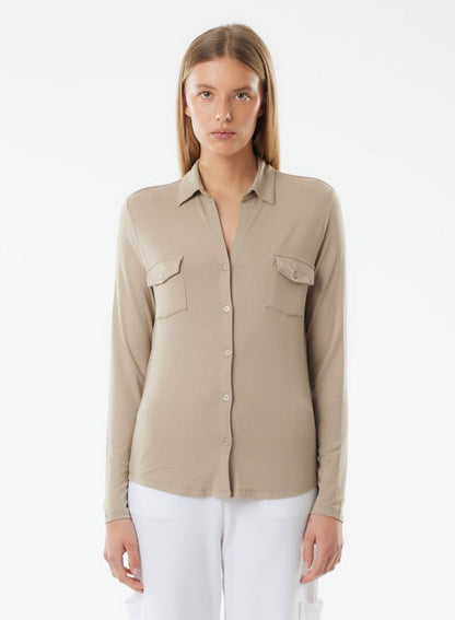 Soft Touch Long Sleeve Pocket Shirt - MAJESTIC FILATURES - Banebrook Collections