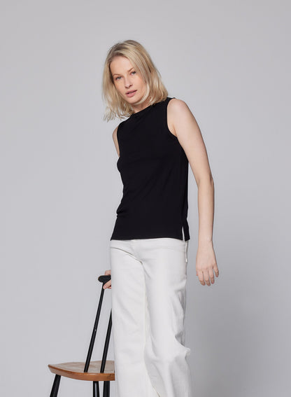 Soft Touch Semi Relaxed Boatneck Tank - MAJESTIC FILATURES - Banebrook Collections