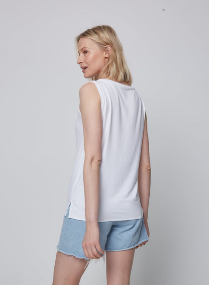 Soft Touch Semi Relaxed Boatneck Tank - MAJESTIC FILATURES - Banebrook Collections