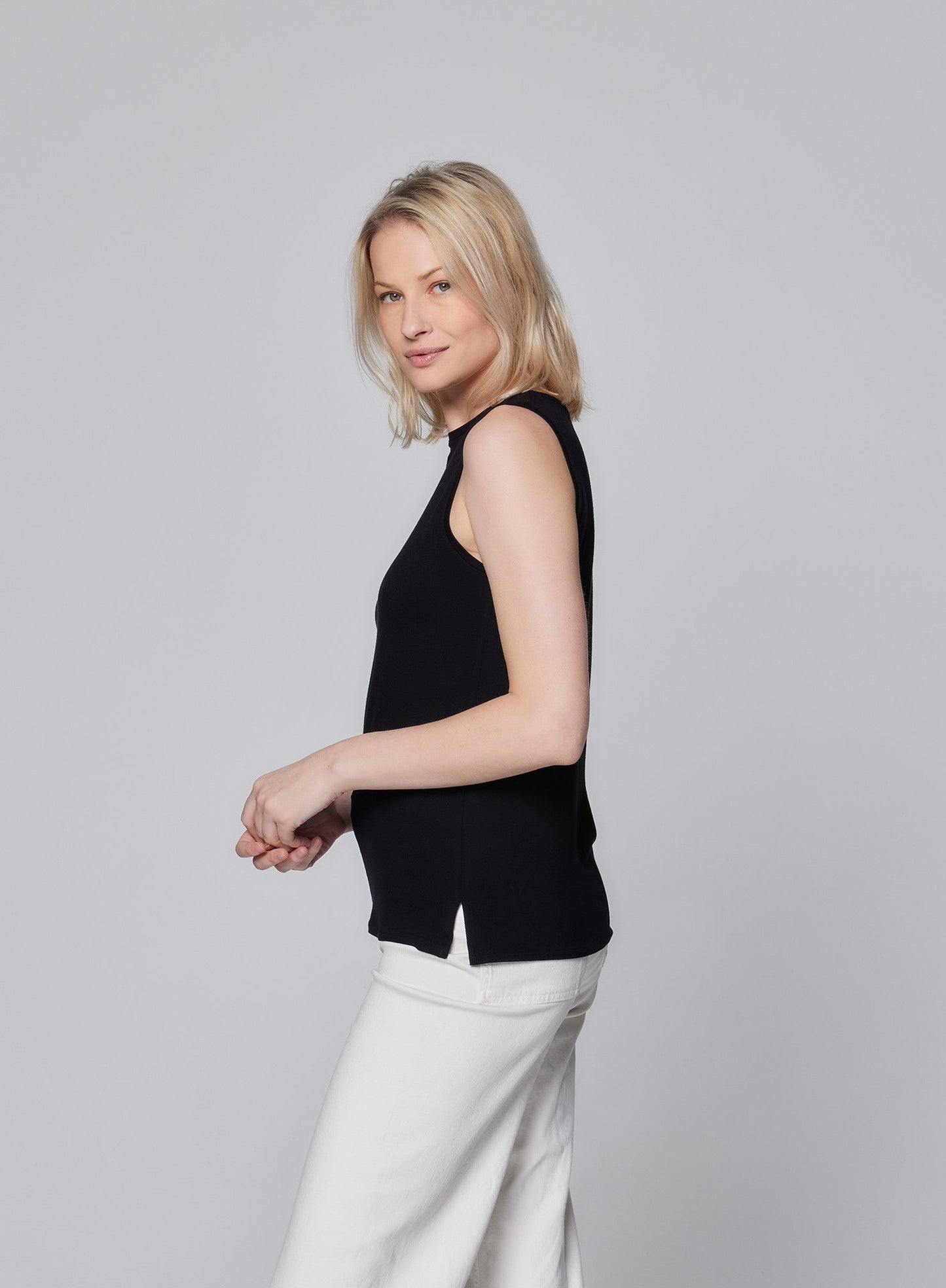 Soft Touch Semi Relaxed Boatneck Tank - MAJESTIC FILATURES - Banebrook Collections