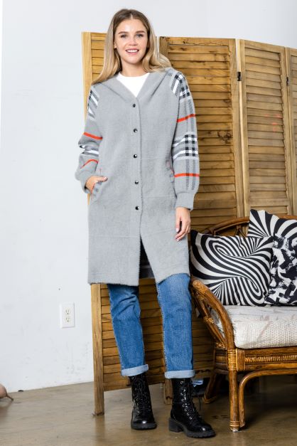 Sonnai Sweater Brushed Knitted Coat - JOH APPAREL - Banebrook Collections