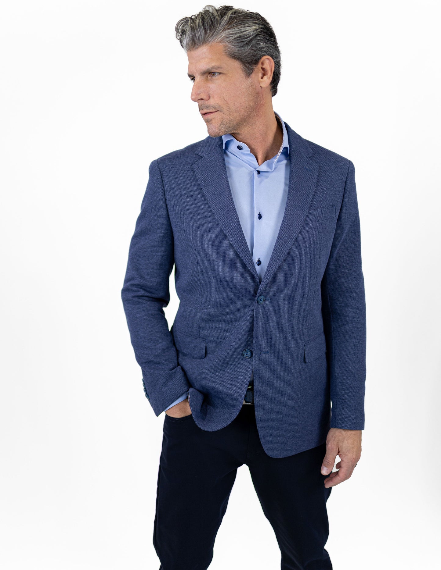 Southampton Blue Cotton Blazer