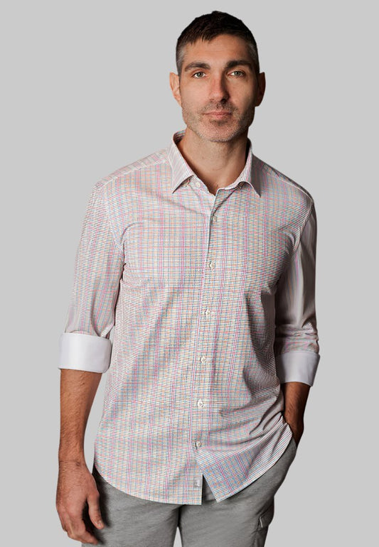 Spectrum Check Long Sleeve Tech Shirt - BUKI - Banebrook Collections