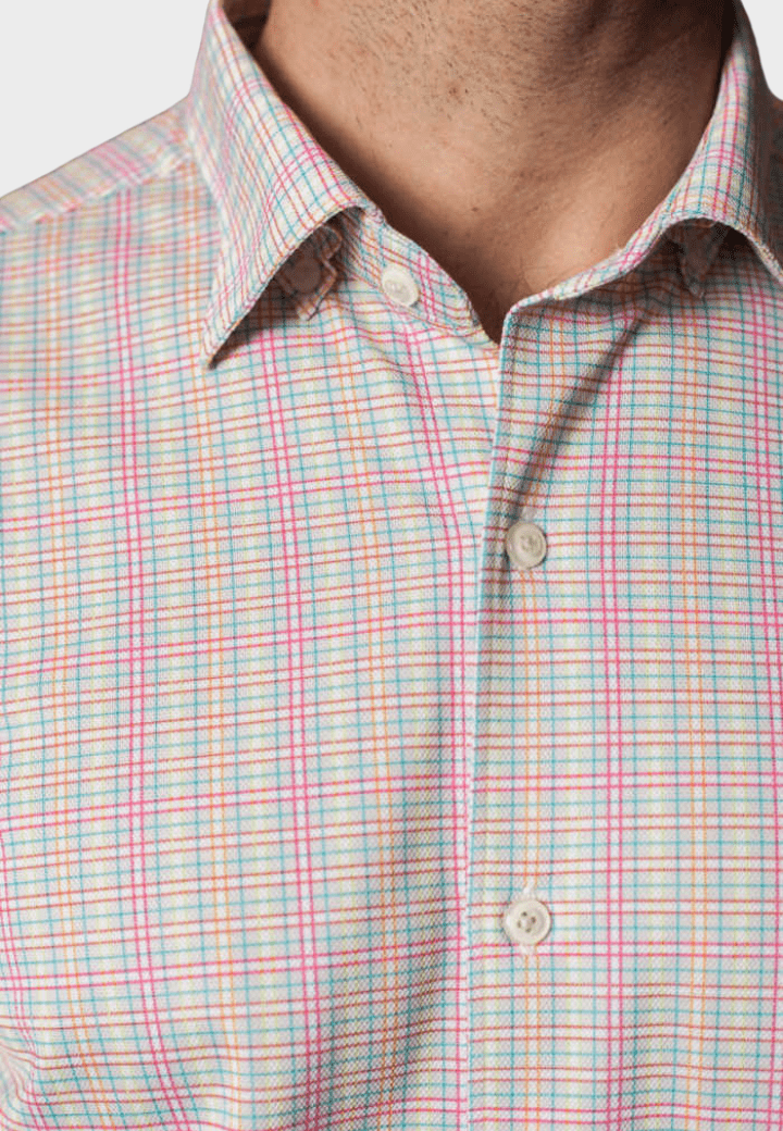 Spectrum Check Short Sleeve Tech Shirt - BUKI - Banebrook Collections