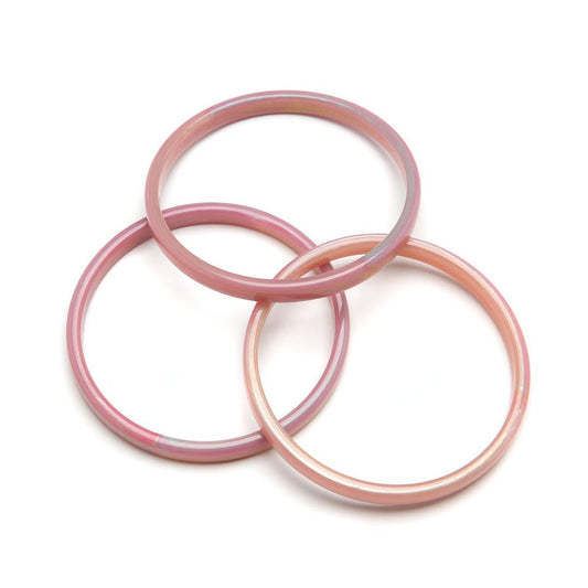 Twiggy Bangle Set Of 3 Flamingo - PONO - Banebrook Collections