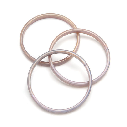 Twiggy Bangle Set Of 3 Pinkdenim - PONO - Banebrook Collections