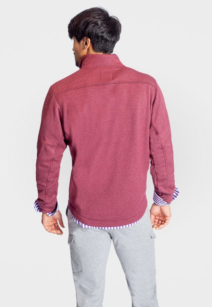 Voey Quarter Zip Sweatshirt Wine - BUKI - Banebrook Collections